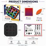 Rotate Puzzle Brain Teaser Board Game with 24 Rotating Pieces, 40 Challenge Cards, Educational STEM Learning Toy, Logic Puzzle for Kids, Teens & Adults, Family Game - Image 2