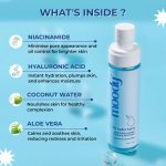 Moody 7D Hydro Burst Hydrating Face Mist & Essence Toner with Hyaluronic Acid Vitamin B5 & Rice Water for Hydrated & Plumped Skin | Face Mist for Soothing And Pore Tightening | Alcohol-Free Toner for Glowing Skin |100% Vegan | 72 Hour Hydration,110ml - Image 2