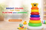 Pyramid 7 Ring Stacking Toy for Babies with Bear Topper | Colorful Rainbow Rings | Educational Learning Toy for Kids 1–3 Years | Includes 1 Stacking Base, 7 Rings, 1 Bear Topper - Image 6