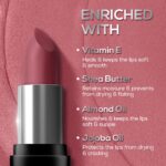 RENEE Prime Matte Lipstick - Vintage Rose, Lightweight & Long-Lasting Formula, Creamy Matte Finish, One Swipe Application, Non-Drying, Vitamin E Infused, 4.5Gm - Image 4
