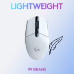 Logitech G304 Lightspeed Wireless Gaming Mouse, Hero Sensor, 12,000 DPI, Lightweight, 6 Programmable Buttons, 250h Battery Life, On-Board Memory, Compatible with PC/Mac - White - Image 5