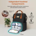 StarAndDaisy Diaper Backpack For Mothers For Travel/Diaper Bags For Mom With Multi Compartments, Insulated Bottle Pockets, Waterproof, Ultra Soft Oxford Fabric, 24Lt Capacity - Black - Image 5