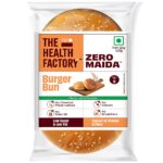 The Health Factory Zero Maida Burger Bun 120g (2Pcs) | Clean Label, Not Brown