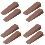 Heavy Duty Non Slip Rubber Door Stoppers with Doors Powerful Gripping Work of Any Surface for Home, Offices, Warehouses & Classrooms Door Bottom Sealing (Brown, Pack of 8)