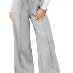 Q - RIOUS Women's Wide Leg Drawstring Relaxed Fit Trouser