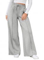 Q - RIOUS Women's Wide Leg Drawstring Relaxed Fit Trouser