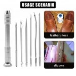 SMITO (7Pcs) Leather Sewing Awl Set Heavy Duty Needle Awl Kit for Shoes Repair, Stitching, Punching & Craft Work Hand Sewing Awl Tools for Leatherwork, DIY Handmade Repairs & Crafting. - Image 5
