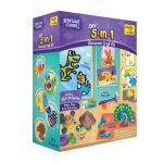 Imagimake 5-in-1 Awesome Craft Kit | Art & Craft Kit for Kids Age 5+ | 5 craft techniques—stamp art, jelly stickers, quilling, 3D paper & model making; 15+ projects, 100+ supplies