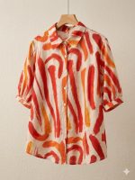 URBAN OX Women's Casual Shirt - Stylish Printed Long Top for Women & Girls | Elegant Shirt for Women | Breathable Summer Tops for Women - Image 3