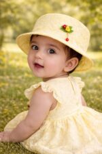 Nephar Baby Girl Floral Bucket Hat | Cute Decorative Sun Hat for Toddlers | Soft Lightweight Summer Cap | Outdoor Travel & Beach Hat for Kids - Image 2