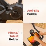 Fitkit by Cult FK7002 Spin Bike with 6Kg Flywheel, Brake Pad Resistance for Fitness at Home Workouts|LCD Screen|Max Weight Capacity: 120 kg (Black) - Image 10