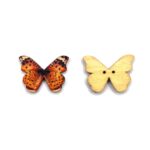 Wooden Butterfly Shape Buttons 2 Hole Sewing Buttons for Fashion/Replacement/Decorative/Jackets/Kurtis and Also Used DIY Art and Craft item (708 - Wooden BUTTERFLY Buttons 24 pcs) - Image 3