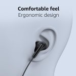 Wired Headphones Compatible with Xiaomi Type-C, in-Ear Earbuds with 12.4mm Deep Bass Drivers, HD Mic, IP54 Protection Black (MN-PL54) - Image 6