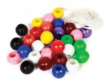 Counting Beads with Thread Educational Toy for Counting & Pattern Learning | Fun & Safe Bead Set for Kids | Enhances Fine Skills for Ages 3+, Multicolor