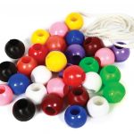 Counting Beads with Thread Educational Toy for Counting & Pattern Learning | Fun & Safe Bead Set for Kids | Enhances Fine Skills for Ages 3+, Multicolor
