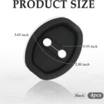 IXORACART Silicone Car Door Latch Protector Covers Pack of 4 – Universal Waterproof Car Door Lock Buckle Guard, Anti Rust Silent Shock Absorbing Door Striker Covers, Noise Reduction Automotive Door Protection Accessories (Black) - Image 6