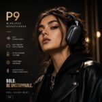 Wireless Bluetooth Over-Ear Headphones with Active Noise Cancellation (ANC), Hi-Fi Stereo, Built-in Microphone, Soft Memory Foam Ear Cushions, Black - Image 3