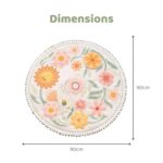 Haus & Kinder Baby Mats for Floor, Play Mat for Babies 0 to 12 Months, Baby Play Mat for 0 to 2 Years, Soft Crawling & Tummy Time Play Mat | Floral Garden - Image 3
