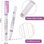 Shuttle Art Linear Roller Pen Set – Pack of 6 Pattern Highlighter Magic Border Pen with 6 Colors for Journaling, Scrapbooking, Note Taking & Creative Decoration - Image 3