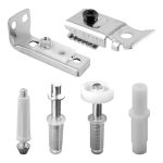 Sliding Door Kit, Sliding Door Roller Set for Door Installation and Repair, Door Wheel Roller Bifold Door Hardware Accessories, Six Piece Pack for Home Maintenance