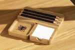Wooden Desk Organizer with Phone Stand Multi-Compartment Stationery Holder Natural Wood Finish Pen Pencil Desk Storage Box Office and Home Organizer (Pattern-3) - Image 9