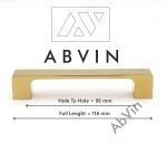 ABVIN Premium Pvd Gold Bar Handles, Modern Gold Cabinet Hardware, Furniture Pulls For Doors, Cabinets, Cupboards & Drawers (1 Pcs) (96Mm (4 Inch)), Pull Handle - Image 2