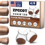 8 Pcs Silicone Chair Leg Floor Protectors, Premium Felt Furniture Pads for Hardwood Floors, Furniture Sliders for Chair Legs, Stool Leg Protectors Cap for Avoid Noise and Scratches(Large)