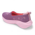 Liberty LEAP7X GLOWSTAR-E Slip-On Sneakers for Women - Peach & Navy Knitted Casual Shoes | Memory Foam Cushioned Insole, Lightweight Slip-On Shoes for Walking, College & Casual Outings - Image 4