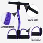 Nitevo Multi-Function Tension Rope, Tube Elastic Yoga Pedal Puller Resistance Band with Handles, Natural Latex Sit Up Exercise Equipment Home Gym Tummy Trainer for Men Women - Image 3