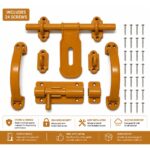 PVC Door Aldrop Set with 24 Screws | Complete Door Fitting Kit with Handle, Bolts & Latch | Durable Multicolour Door Hardware Set for Home, Bathroom, Kitchen & Utility Doors(Santhan) - Image 2