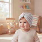 SYGA Baby Winter Knitted Hat Children RABIT Ears Warm Wool Baby Cap Bowknot Turban Cap for 0-3 Year - Image 2