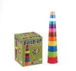 Build-Up Beakers 12-Piece Rainbow Stacking Toy for Toddlers | Nesting and Stacking Cups Set for Fine Motor Skills & Color Recognition Development | Non-Toxic BPA-Free Plastic Educational Toy for Kids.