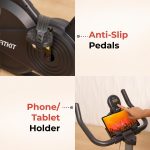 Fitkit by Cult FK7003 Spin Bike with 9Kg Flywheel, Adjustable Brake Pad Resistance & LCD Screen for Fitness at Home Workouts|Max Weight Capacity: 140 kg (Black) - Image 8
