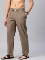 Majestic Man Men Mid Rise Comfort Fit Solid Pure Cotton Casual Style Lounge Pants - Image 3