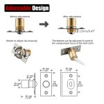 JQK Closet Door Ball Catch Hardware, Stainless Steel Catch Adjustable with Strike Plate, Brushed Satin Finish 2 Pack, HBC100-P2 - Image 2