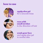 Bombae Reusable Face Razor For Woman Facial Hair - 3 Eyebrow Razor| Instant Glow & Painless Hair Removal | For Eyebrows, Upper Lip, Chin, Peach Fuzz, Forehead, Unibrow, Sideburns - Image 4