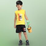 TS LAVI TAVI Baby Cotton Clothing Set | Sleeveless T-Shirt & Shorts Combo | Summer Wear for Boys & Girls | Soft Breathable Fabric | Multicolor Pack of 3 - Image 5
