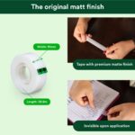 3M Scotch Magic Tape Roll with Refillable Dispenser | 1.9cm x 32.9 meter | Invisible, writable and hand tearable | For school projects, home and office use - Image 3