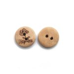 Wooden Sewing Buttons 2 Hole Laser Printed Clothing Art and Crafts DIY Projects Designer Ladies Dress Kurtis Sleeves Seweater Jackets (728 - Wooden Rose Design 20mm 20pcs)