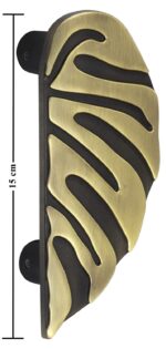 Indeed Antique Finish Brass Door Handle Set for Home,Lemoni Leaf Shape Pull Handle/Home Decor/Glass Door Pull Handle/Door Hardware(160 MM, Pack of 2) - Image 2