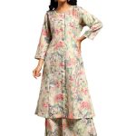 GRECIILOOKS Kurta Set for Women | Co ord Sets for Woman Stylish | Floral Printed Kurta's Sets | Straight Kurtas with Palazzo Pants | Ethnic Casual Set's