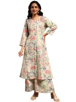 GRECIILOOKS Kurta Set for Women | Co ord Sets for Woman Stylish | Floral Printed Kurta's Sets | Straight Kurtas with Palazzo Pants | Ethnic Casual Set's