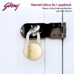 Godrej Locks I Navtal Ultra XL+I 4 Dimple Keys I Padlock for Main Door I Gate Lock I Tool Box,Shutters,Shops & Offices I Corrosion Resistant Shackle I Brass Material & Brass Finish | 1 Year Warranty - Image 2