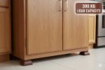 U-MAX 4-Pack Sofa & Bed Leg Lifts, Anti-Slip Base for Stability, Increases Height, Prevents Floor Scratches, Legs Refrigerator Stand (Brown, New Squar Stand) - Image 3