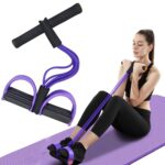 KLIMET Pull Reducer Training Bands Resistance Pedal Exerciser | 4 Tube Body Puller for Home Workout, Yoga & Crossfit | Arm, Leg, Tummy & Full Body Exercise Equipment for Men & Women - Image 3