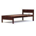 Sheesham Wood Bed Without Storage Solid Wooden King Size Cot Bed Furniture for Bedroom Living Room Home (Walnut Finish, Single King Size Bed) Size 6.5×3 - Image 4