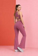 Women’s Gym Co-Ord Set | Sports Bra & High Waist Flared Yoga Pants with Pocket, Bootcut Tights Tracksuit | Yoga Workout Activewear Set for Running, Fitness & Lounge Wear - Image 2