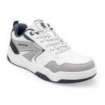 Red Tape Men's Sneakers Beige Green Pu Round Toe Lace-Up Responsive Sole