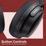 GameSir Bass Wireless Headphones with 40mm Drivers, Deep Bass Stereo Sound, Bluetooth 5.3, Over-Ear Noise Isolation Headset with LED Light, Built-in Mic for PC, Mobile & Laptop (Black) - Image 8