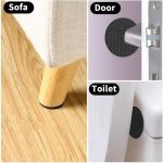 CHUNZEXI Square Rubber Self Adhesive Square Felt Pads Non Skid Floor Protector Furniture Sofa Furniture Chair Balance Pad Noise Insulation Floor Bumper Color: Black - 32 Pcs - Image 2